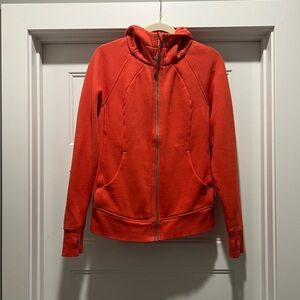 Lululemon Athletica Full Zip Scuba Hoodie Color Orange Size 8